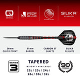 Harrows Ryan Searle Series 3 QP 90% Tungsten Steel Tip Darts