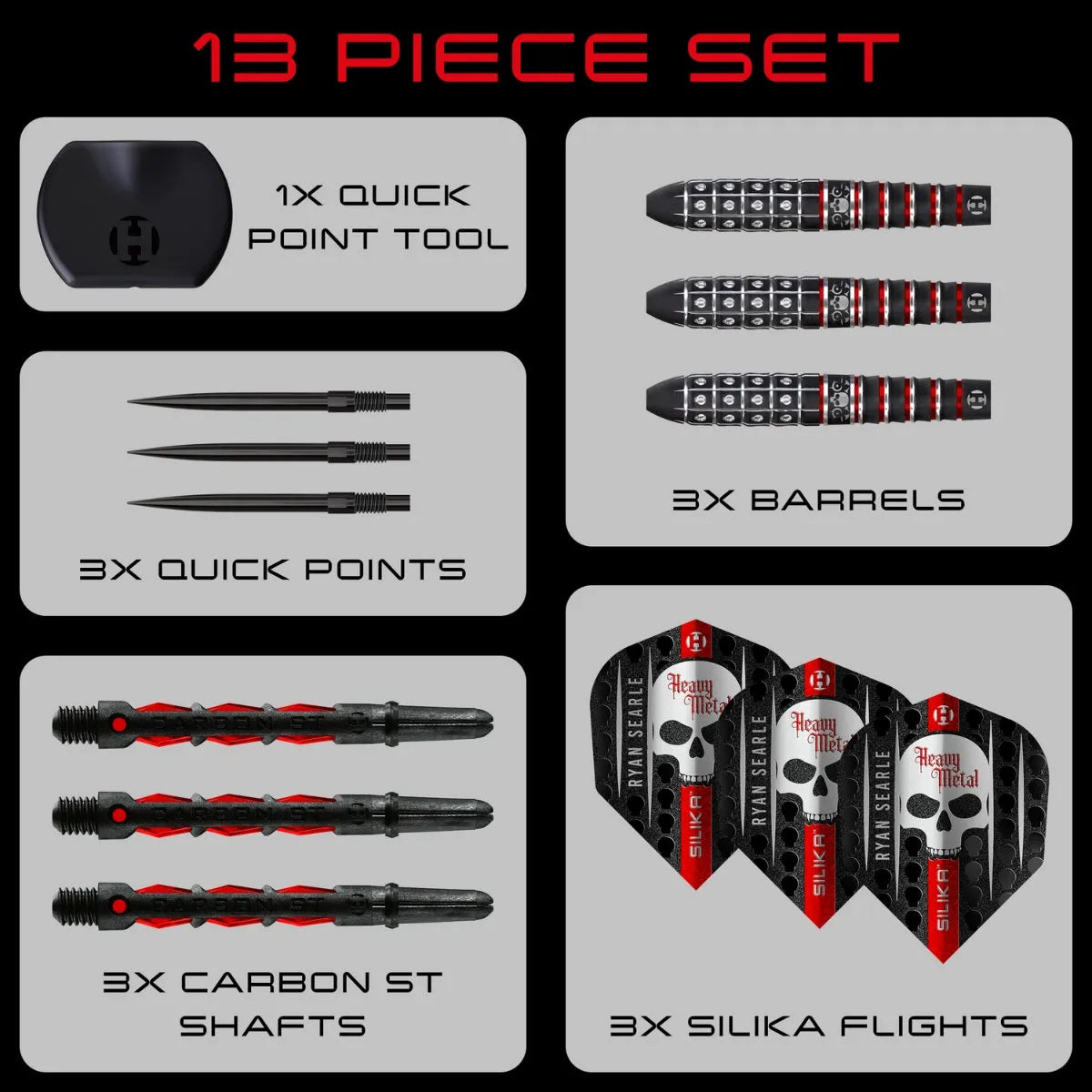 Harrows Ryan Searle Series 3 QP 90% Tungsten Steel Tip Darts
