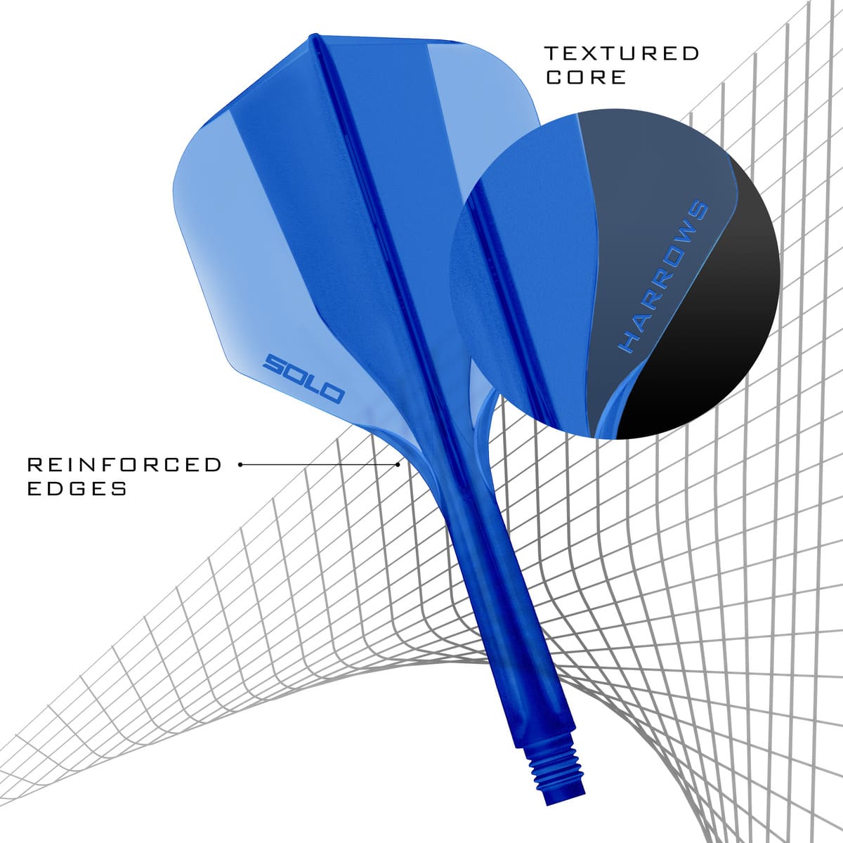 Harrows Solo 2 Integrated Flight and Shaft System-9-Black-Short-Premier Darts