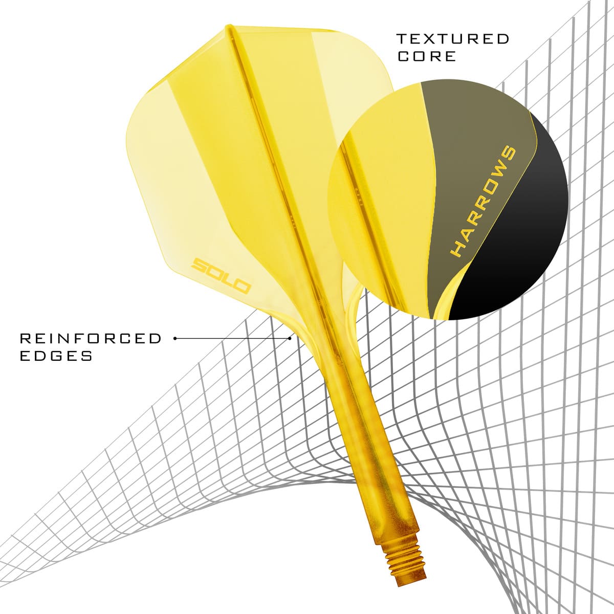 Harrows Solo 2 Integrated Flight and Shaft System-21-Black-Short-Premier Darts