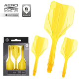 Harrows Solo Integrated Flight and Shaft System-19-Yellow-Short-Premier Darts