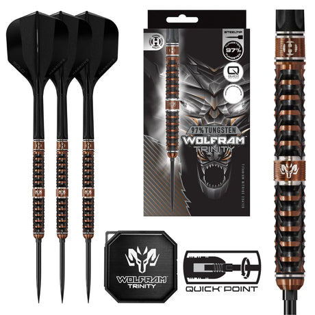 Harrows Wolfram Trinity QP 97% Tungsten Steel Tip Darts