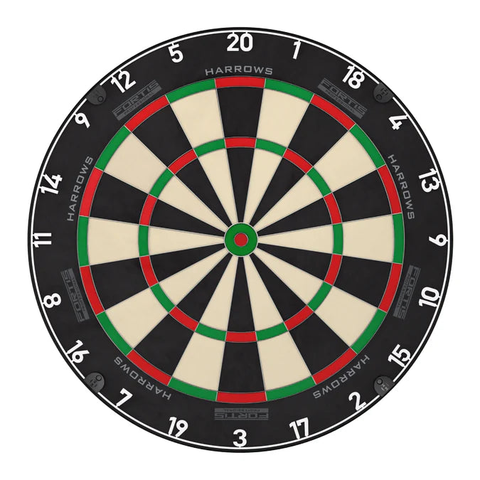 Harrows Fortis Board, Trilight, Nylon Mat & Surround Bundle-3-Black-Premier Darts