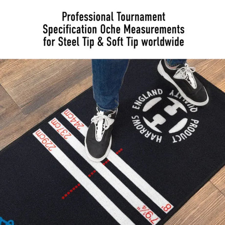 Harrows Pro Matchplay 2 Board, Trilight, Nylon Mat & Surround Bundle-16-Black-Premier Darts