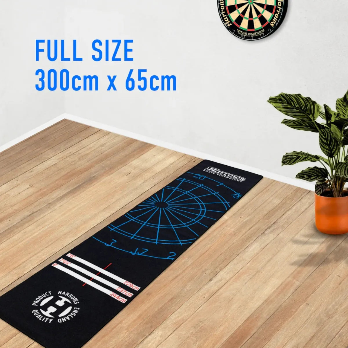 Harrows Nylon Fibre Darts Mat-4-Premier Darts