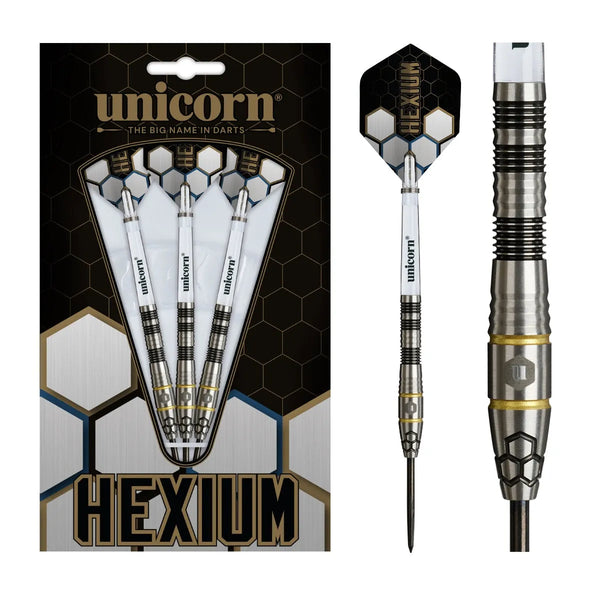 Unicorn Hexium Style 01 90% Tungsten Steel Tip Darts-1-22 GRAM-Premier Darts