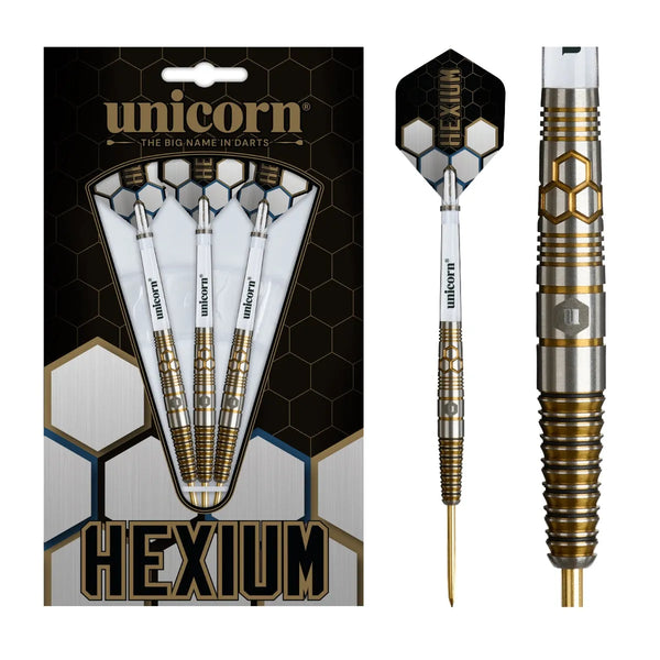 Unicorn Hexium Style 03 90% Tungsten Steel Tip Darts-1-24 GRAM-Premier Darts