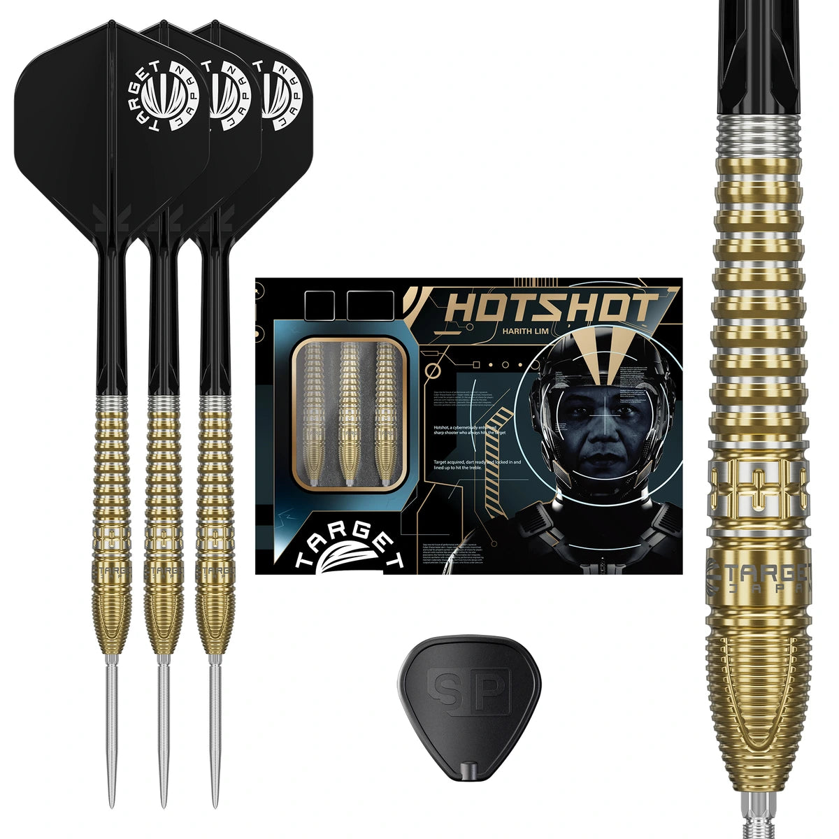 Target Japan Hot Shot Harith Lim G3 90% Tungsten Steel Tip Darts-1-23 GRAM-Premier Darts