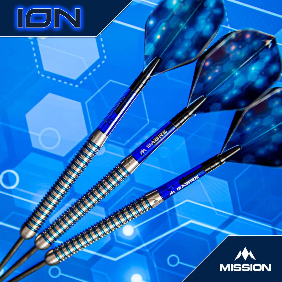 Mission ION 95% Tungsten Steel Tip Darts-7-22 GRAM-Premier Darts