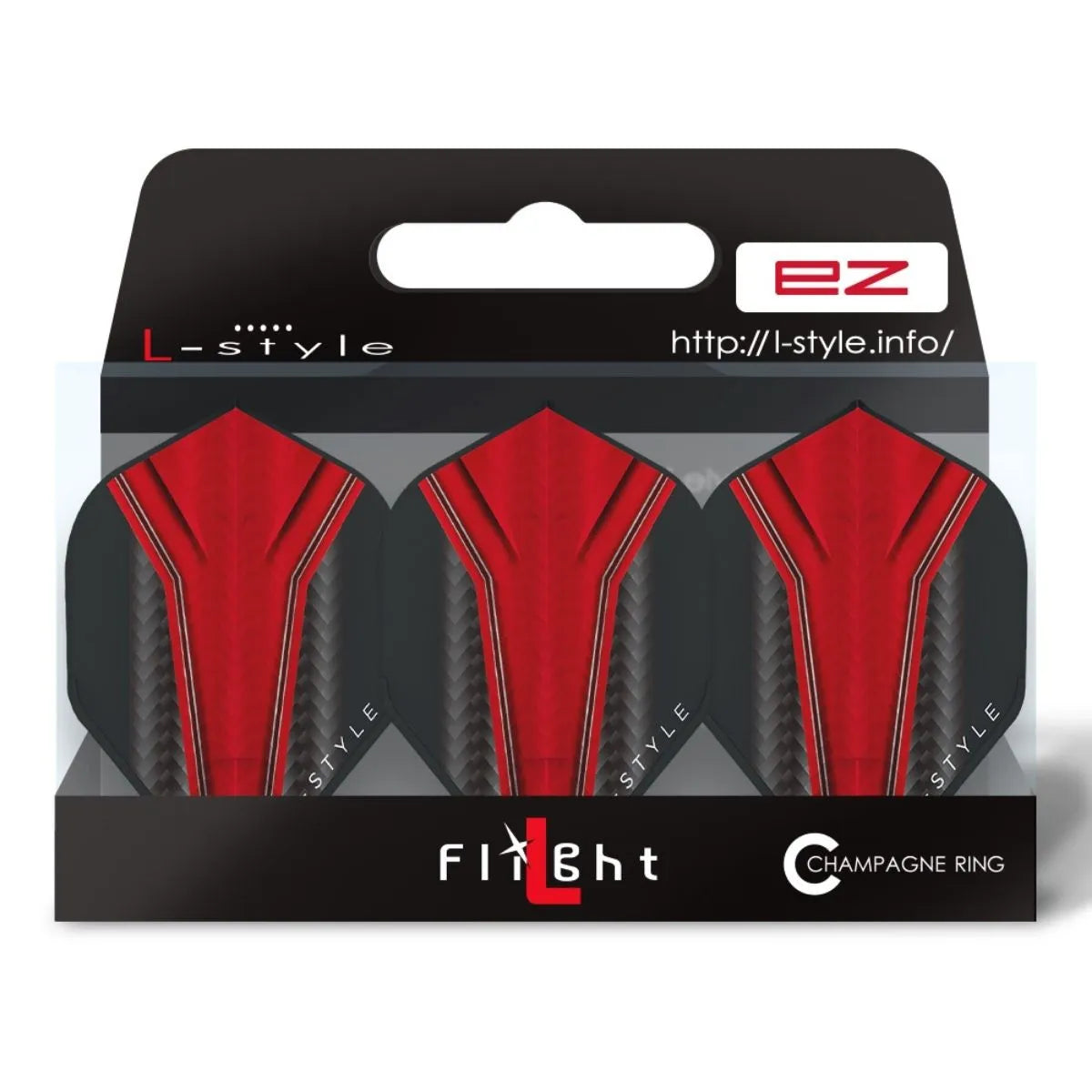 L-Style Darts L-Flight EZ L1 Inception Red Flights-3-Premier Darts