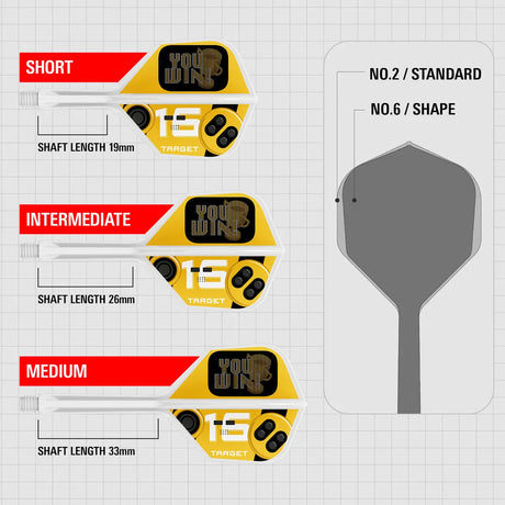 Target Darts You Win K-Flex Flight System No2-3-Short-Premier Darts