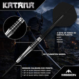 Mission Katana 95% Tungsten Steel Tip Darts-3-22 GRAM-Premier Darts