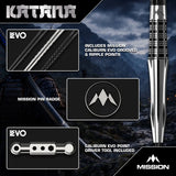 Mission Katana 95% Tungsten Steel Tip Darts-6-22 GRAM-Premier Darts