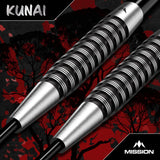 Mission Kunai Black PVD 95% Tungsten Steel Tip Darts-5-23 GRAM-Premier Darts