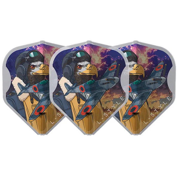 L-Style L1EZ Ricardo Perez White Signature Champagne Darts Flights-1-Premier Darts