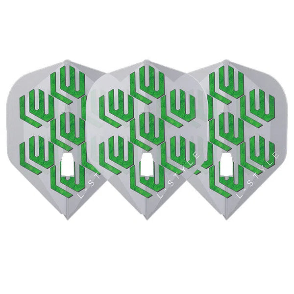 L-Style Lukas Wenig L-Flight PRO L1 Standard Flights - Clear White-1-Premier Darts