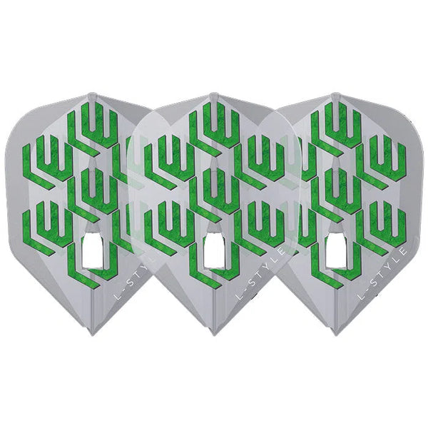 L-Style Lukas Wenig L-Flight PRO L3 Standard Flights - Clear White-1-Premier Darts