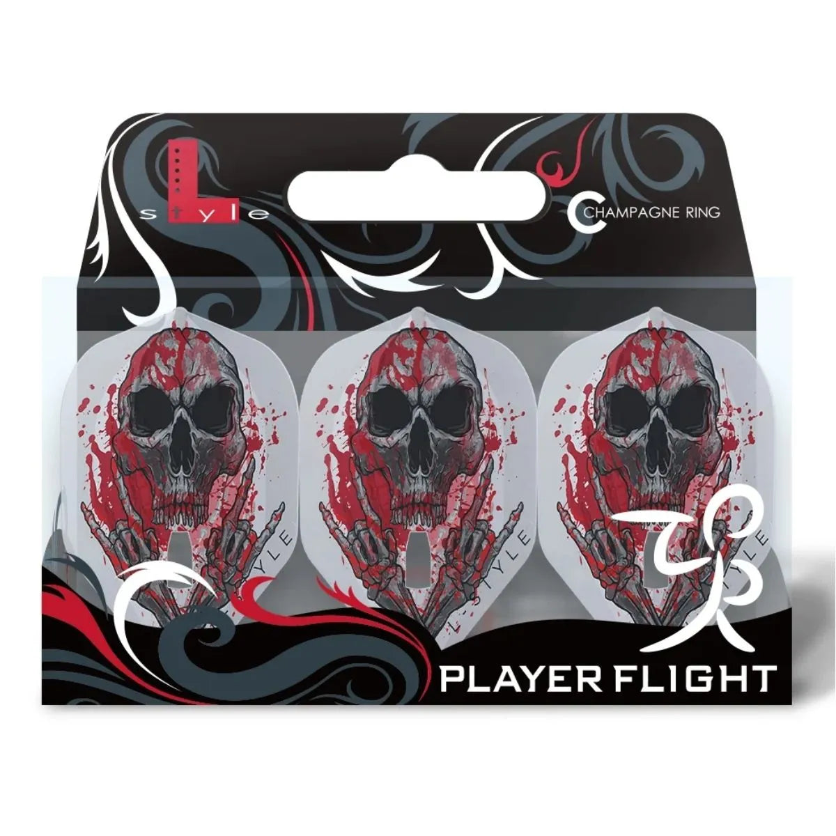 L-Style Darts L-Flight PRO L1 Ryan Searle V3 Clear White Flights-3-Premier Darts