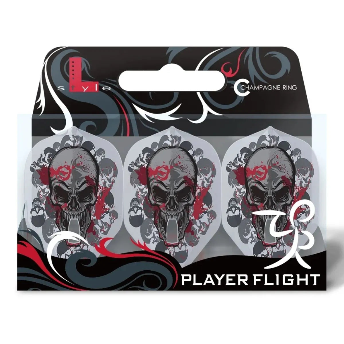 L-Style Darts L-Flight PRO L1 Ryan Searle V2 Clear White Flights-3-Premier Darts