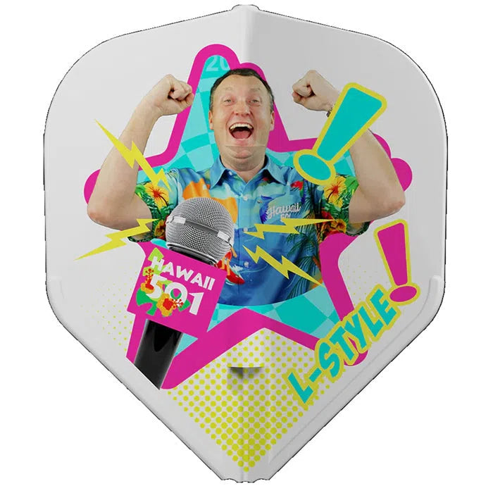 L-Style Wayne Mardle L1 EZ Type B White Darts Flights