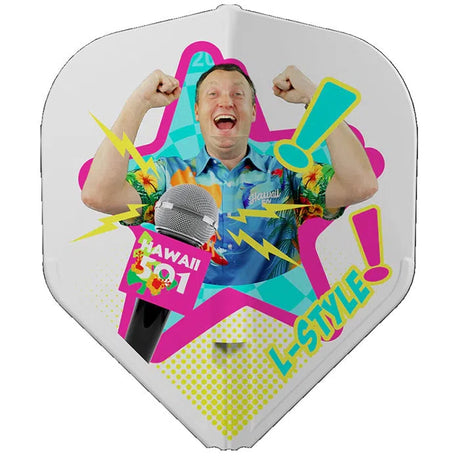 L-Style Wayne Mardle L1 EZ Type B White Darts Flights
