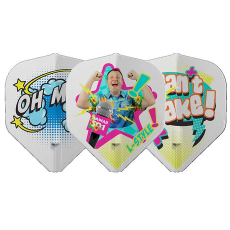 L-Style Wayne Mardle L1 EZ Type B White Darts Flights