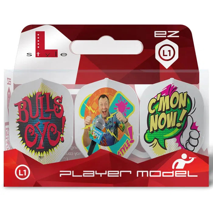 L-Style Wayne Mardle L1 EZ Type C White Darts Flights