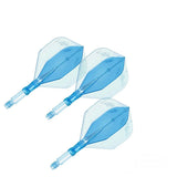 L-Style Darts L-System All-In-One Flights-6-Clear Blue-Short-Premier Darts