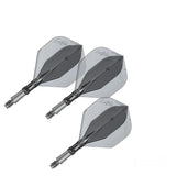 L-Style Darts L-System All-In-One Flights-2-Clear Black-Short-Premier Darts