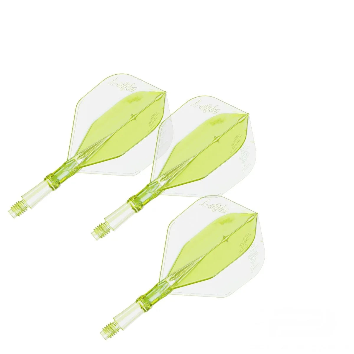 L-Style Darts L-System All-In-One Flights-14-Neon Yellow-Short-Premier Darts
