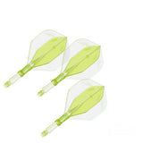 L-Style Darts L-System All-In-One Flights-14-Neon Yellow-Short-Premier Darts