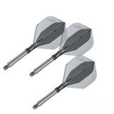 L-Style Darts L-System All-In-One Flights-4-Clear Black-Medium-Premier Darts