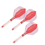L-Style Darts L-System All-In-One Flights-12-Clear Red-Medium-Premier Darts