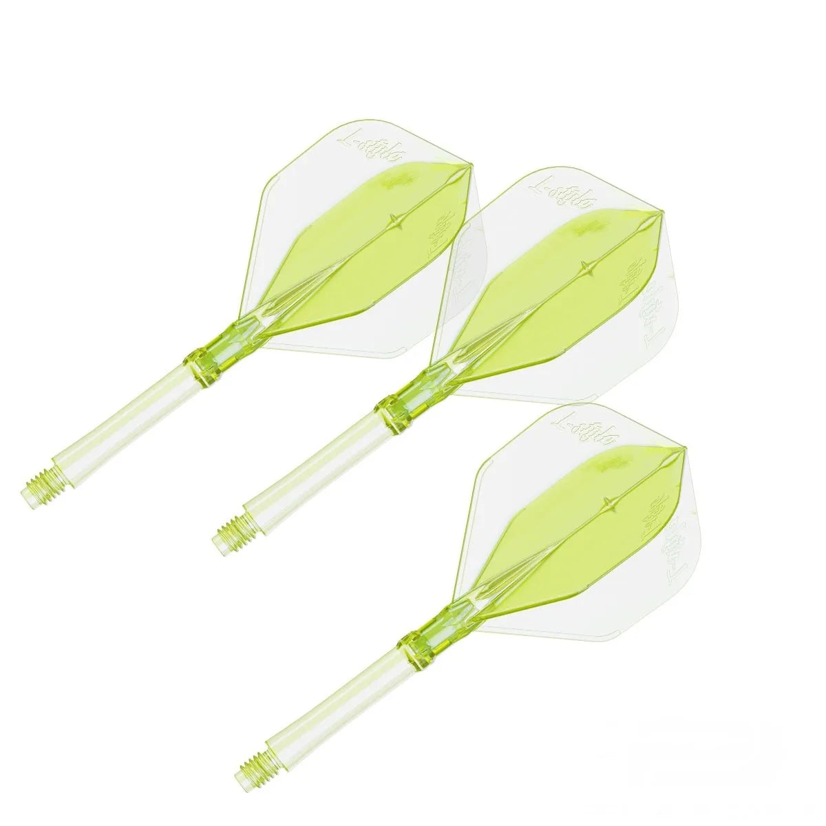 L-Style Darts L-System All-In-One Flights-16-Neon Yellow-Medium-Premier Darts