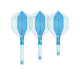L-Style Darts L-System All-In-One Flights-9-Clear Black-Short-Premier Darts