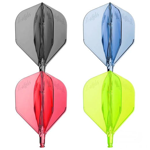 L-Style Darts L-System L1 Replacement Flight - Single-1-Clear Black-Premier Darts