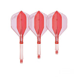 L-Style Darts L-System All-In-One Flights-13-Clear Black-Short-Premier Darts