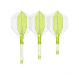 L-Style Darts L-System All-In-One Flights-17-Clear Black-Short-Premier Darts
