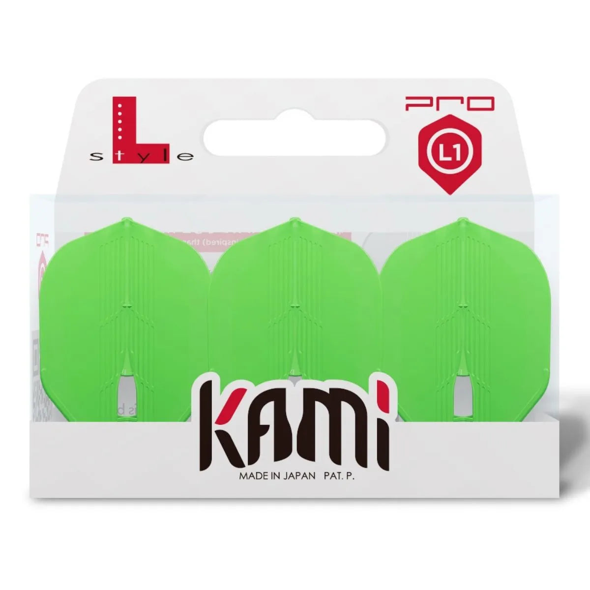 L-Style Darts L-Flight PRO KAMI L1 Neon Flights-5-Green-Premier Darts