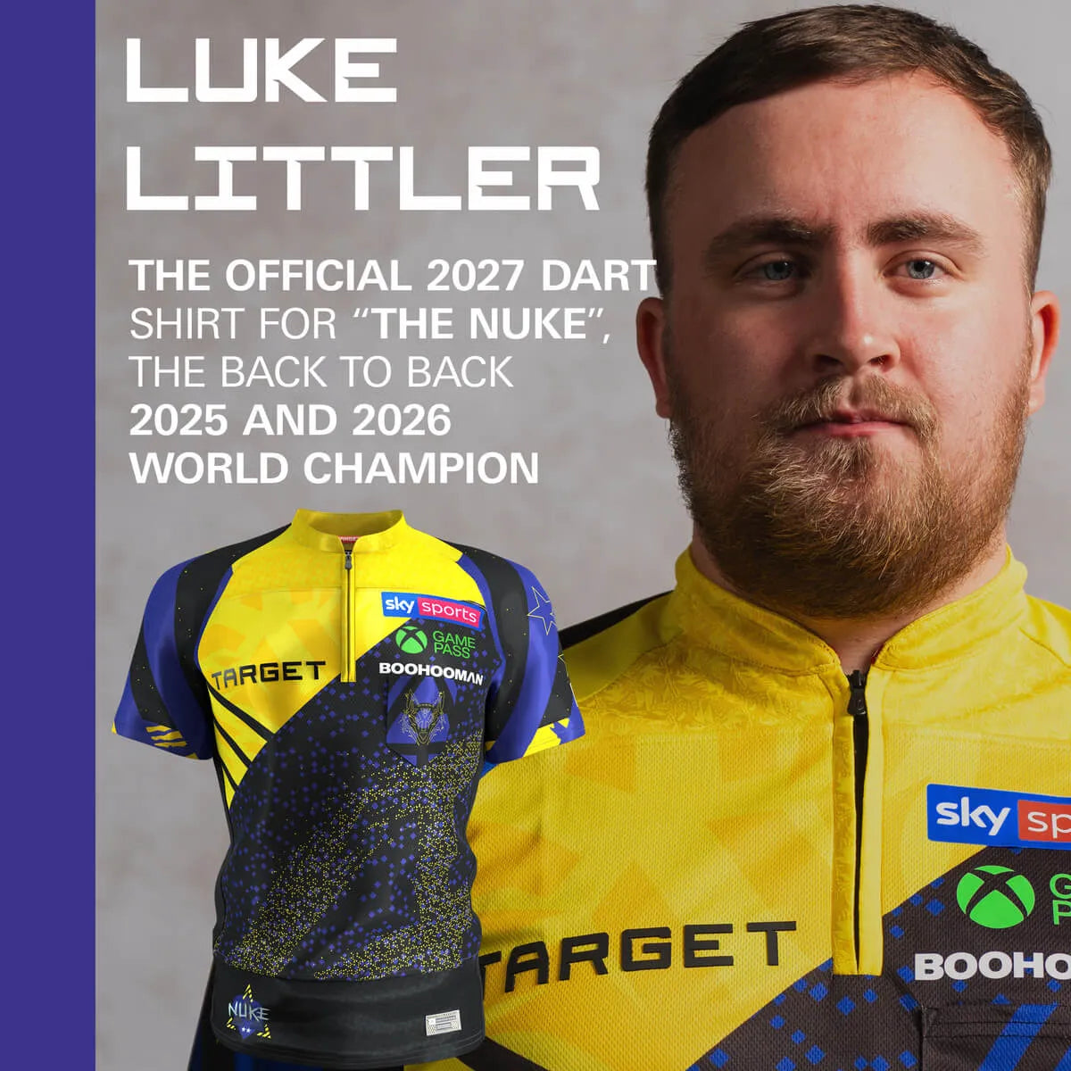 Target Darts Luke Littler 2027 Player Shirt-3-8 Years-Premier Darts