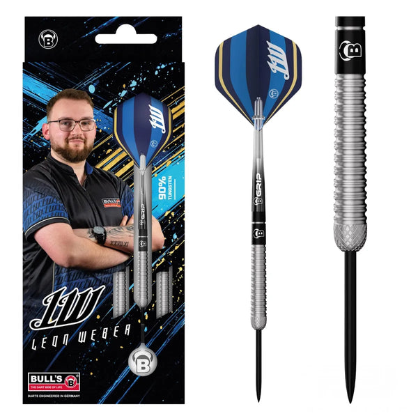 Bull's DE Leon Weber 90% Tungsten Steel Tip Darts-1-23 GRAM-Premier Darts