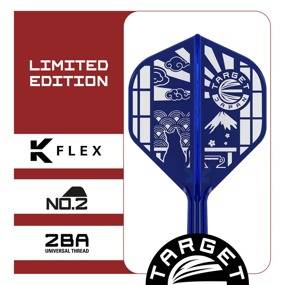 Target Japan 2026 Limited Edition K-Flex Flight System No2-3-Short-Premier Darts
