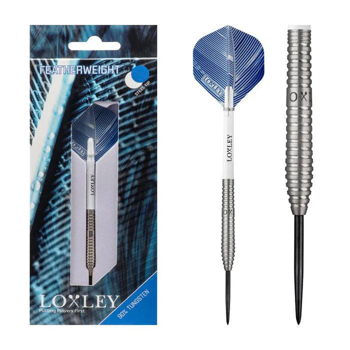 Loxley Featherweight Blue 90% Tungsten Steel Tip Darts