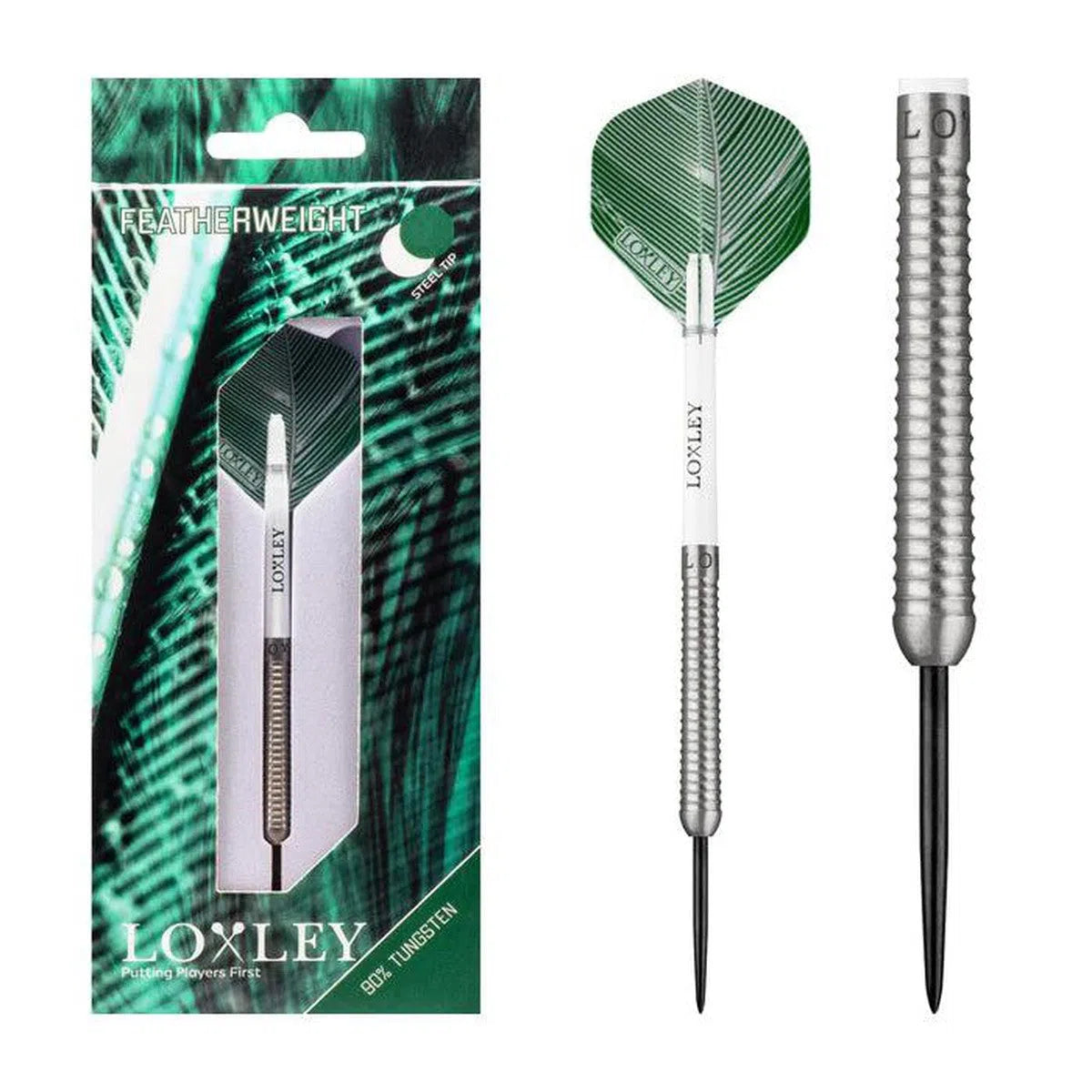 Loxley Featherweight Green 90% Tungsten Steel Tip Darts