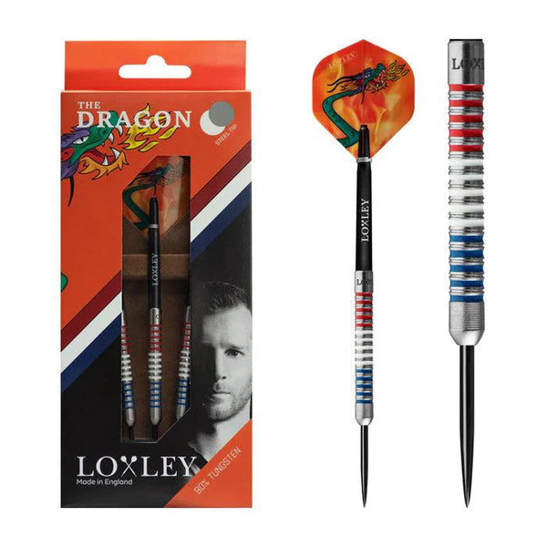 Loxley Jules v Dongen The Dragon 90% Tungsten Steel Tip Darts-1-21 GRAM-Premier Darts