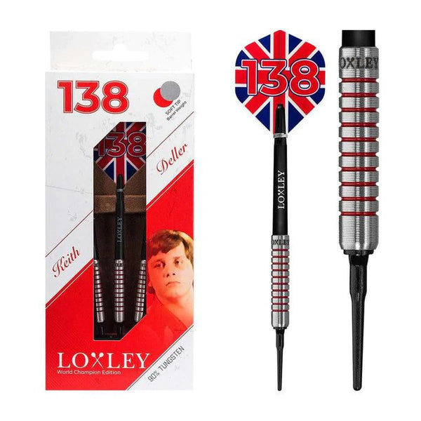 Loxley Keith Deller 90% Tungsten Soft Tip Darts-1-17 GRAM-Premier Darts