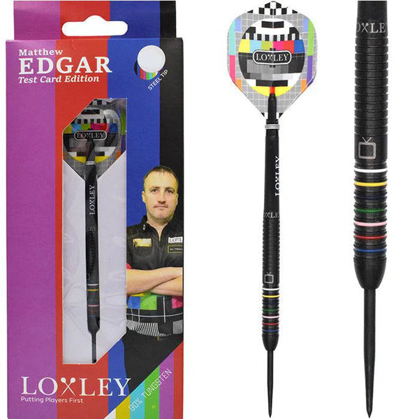 Loxley Mathew Edgar Test Card Edition 90% Tungsten Steel Tip Darts-1-21 GRAM-Premier Darts