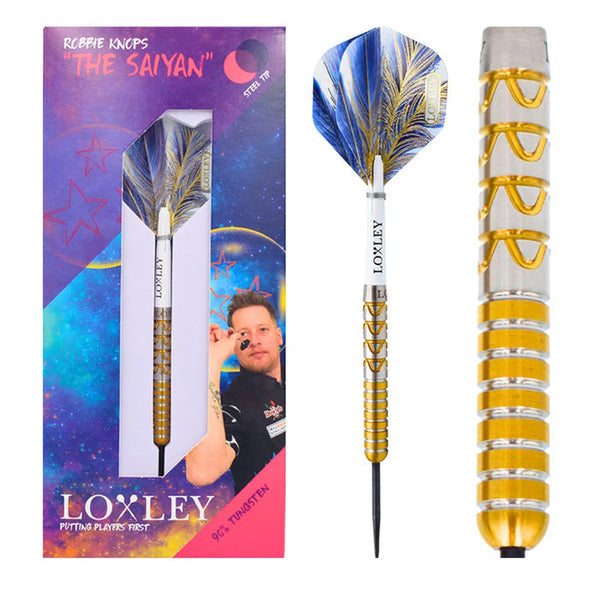 Loxley Robbie Knops 'The Saiyan' 90% Tungsten Steel Tip Darts-1-22 GRAM-Premier Darts