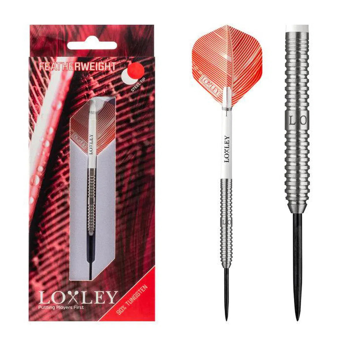 Loxley Featherweight Red 90% Tungsten Steel Tip Darts