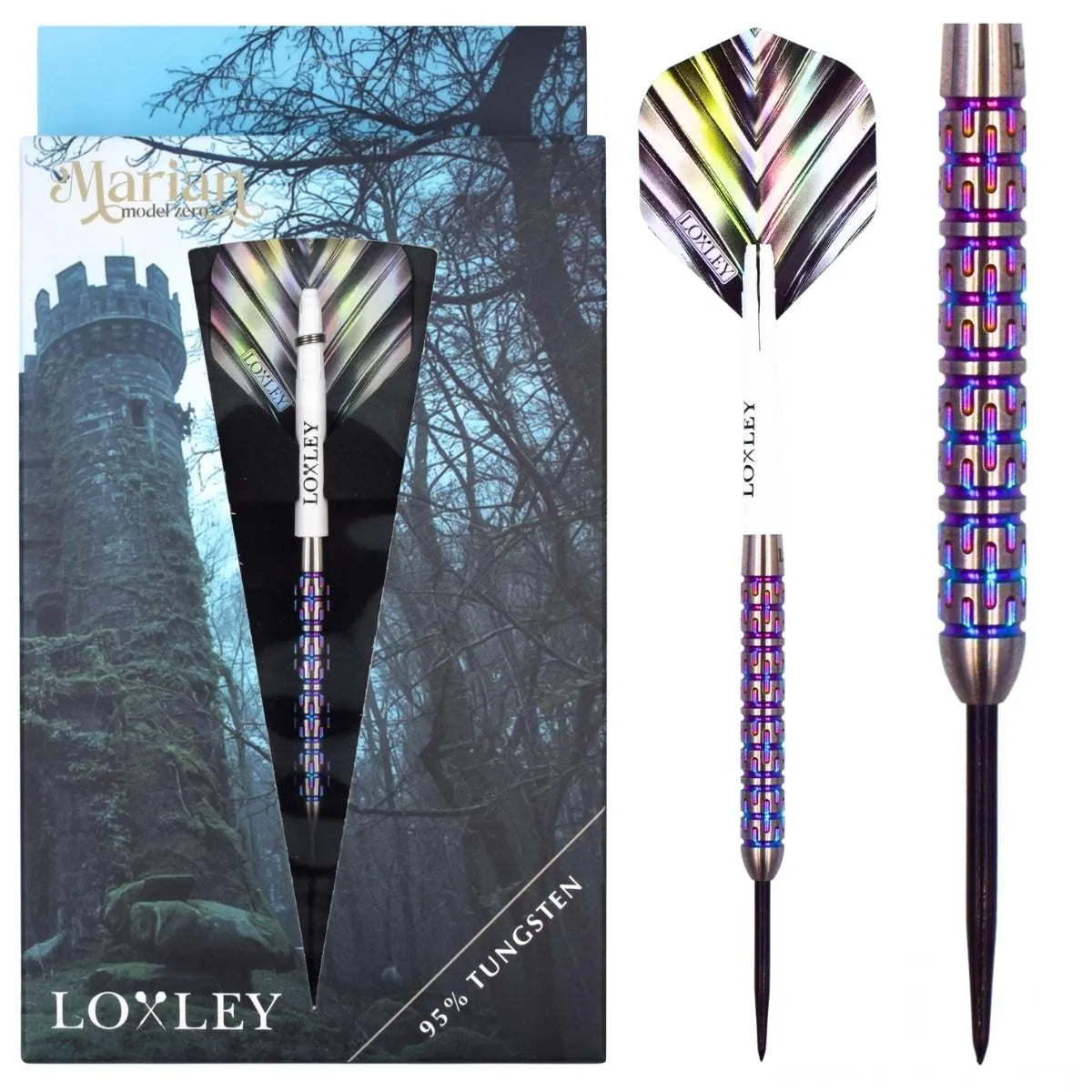 Loxley Marian Model Zero R 95% Tungsten Steel Tip Darts-1-22 GRAM-Premier Darts
